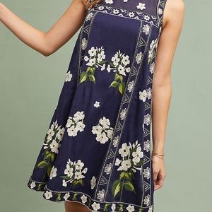 Anthropologie Rosa Embroidered Swing dress